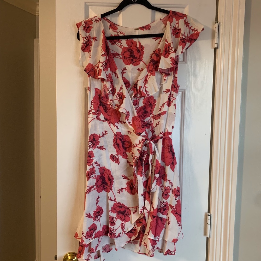 Free People Floral Wrap Dress